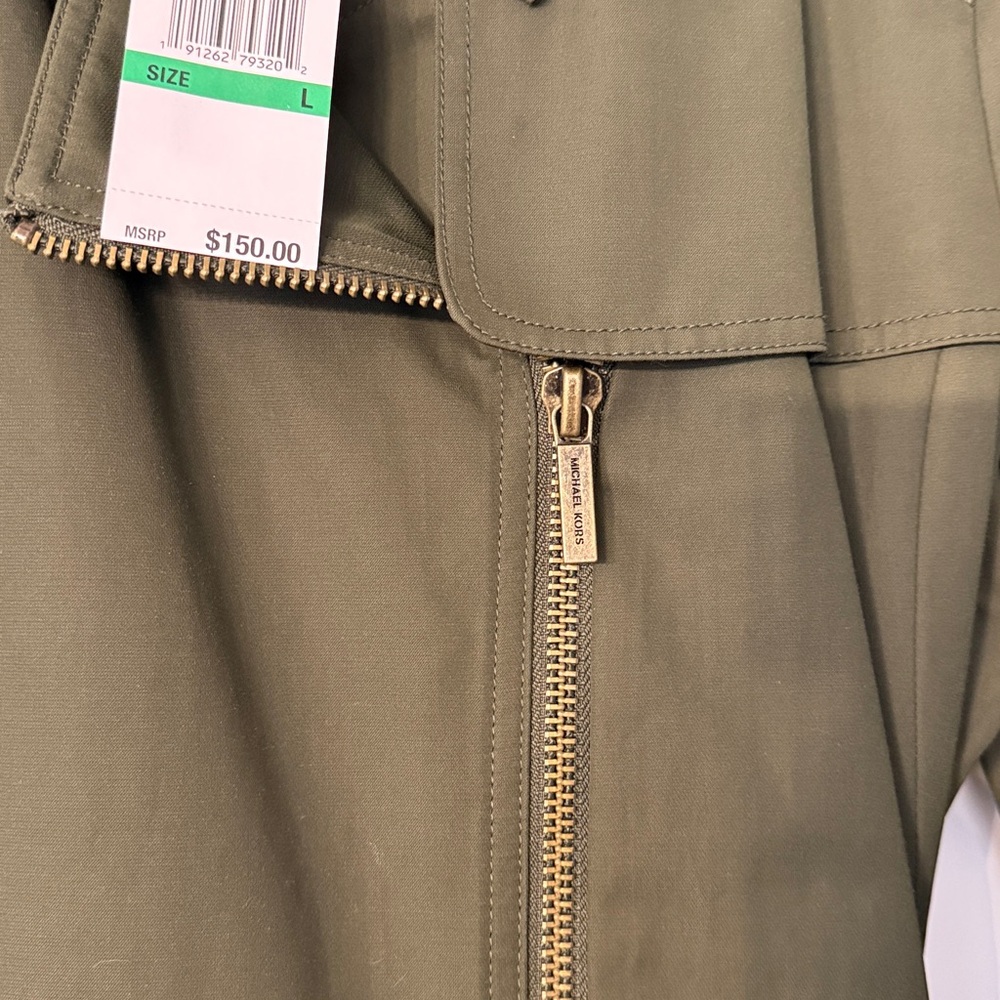 Michael Kors Olive Trench Coat - Picture 6 of 7